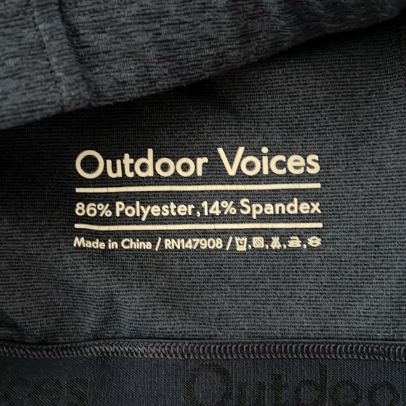 Outdoor Voices Athena Crop Bra Top Blue Compression Size Small EUC - Picture 2 of 3